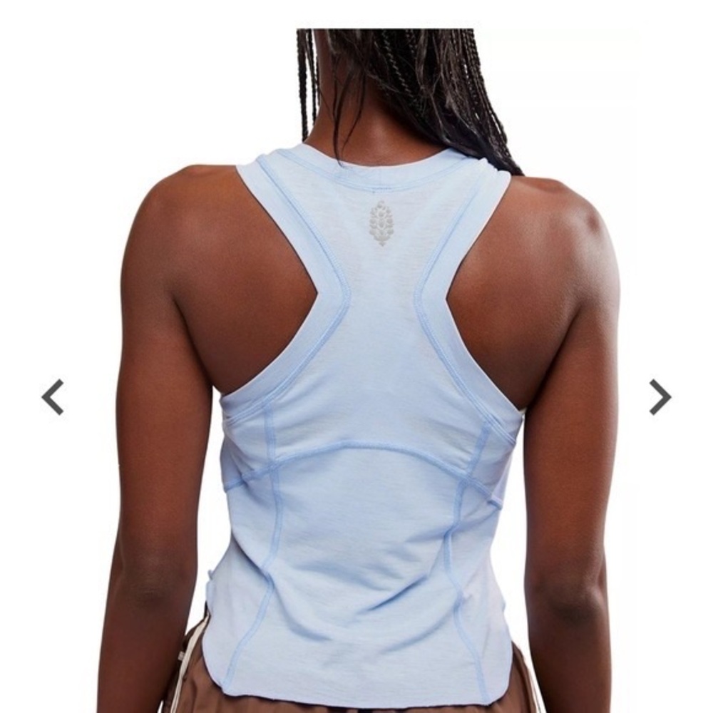 FP Movement by Free People Light Blue Racerback Tank